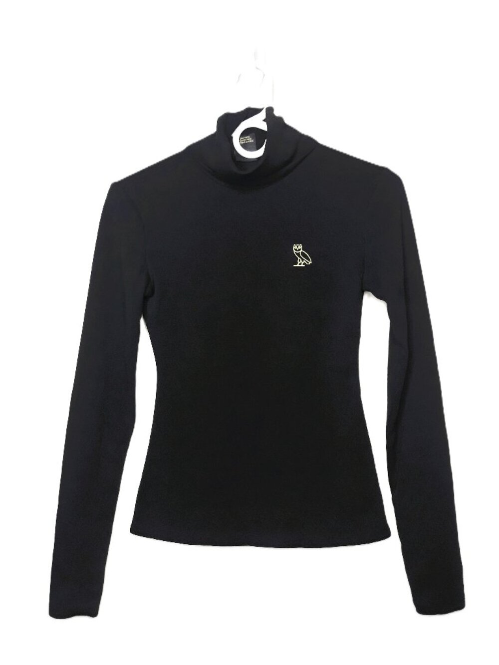 OVO October's Very Own Black Owl Logo Turtleneck Top XS
